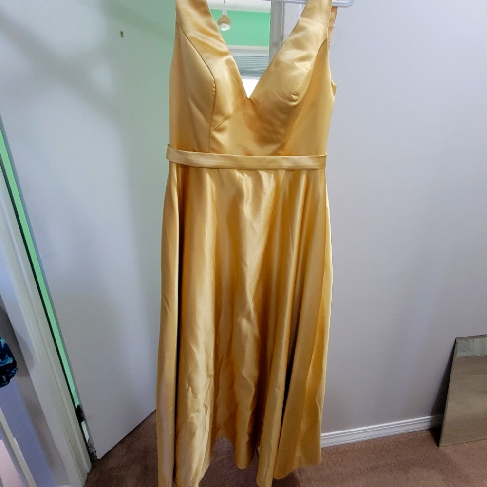 JJs House Gold Satin Gown